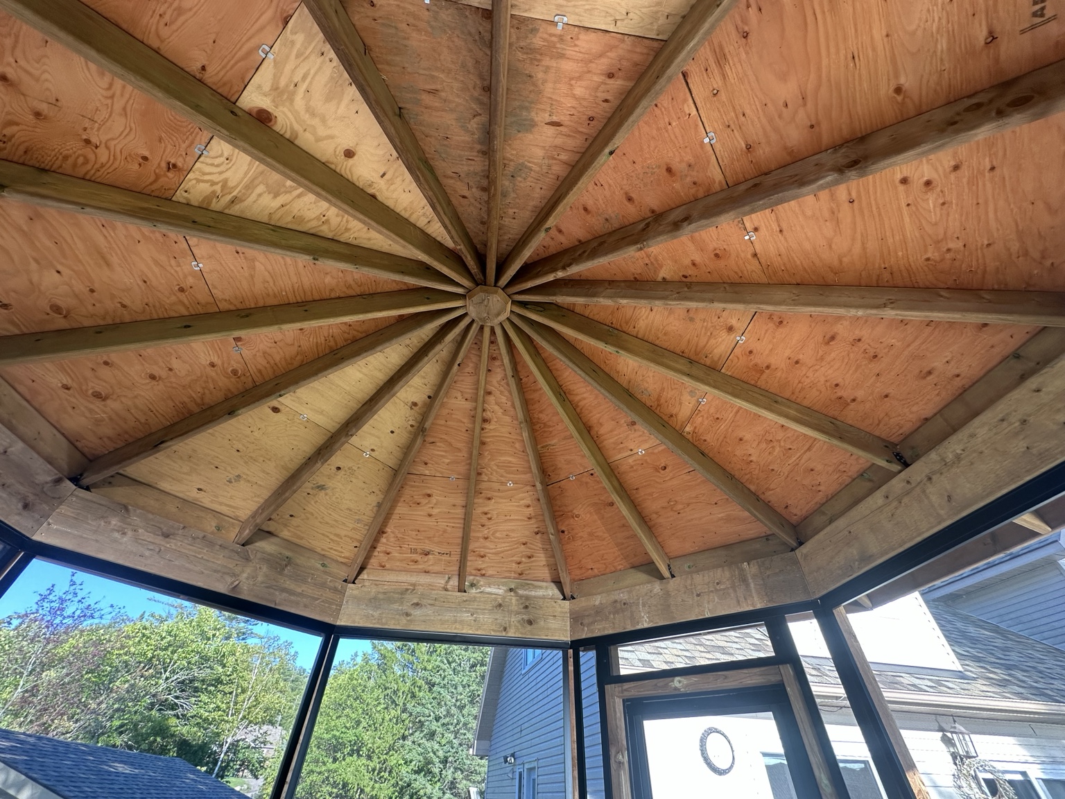 Gazebo door and deck detail